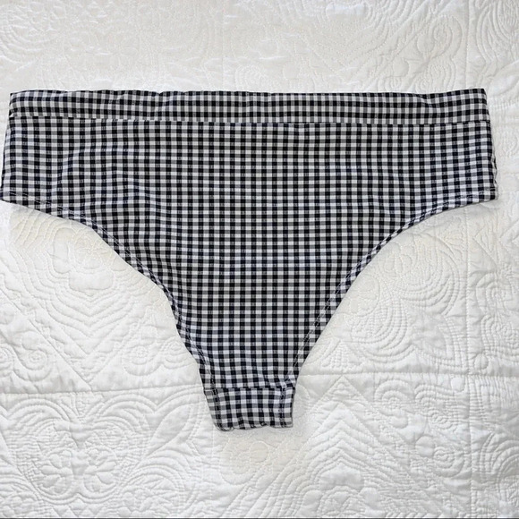 NWOT Xhilaration High-Waist Gingham Seersucker Bikini Bottoms Swimsuit Target - Picture 2 of 5